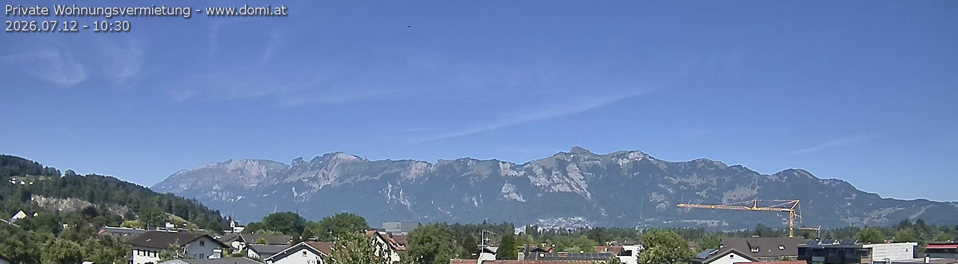 Archived image Webcam View over Gisingen to Hoher Kasten