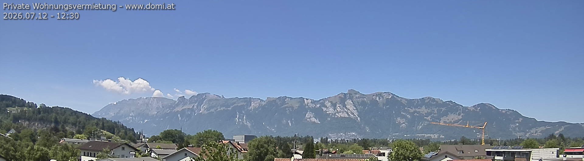 Archived image Webcam View over Gisingen to Hoher Kasten