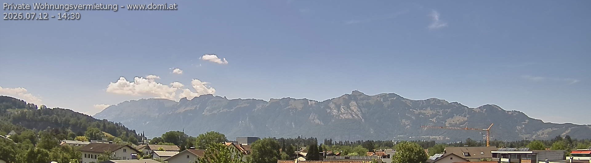 Archived image Webcam View over Gisingen to Hoher Kasten