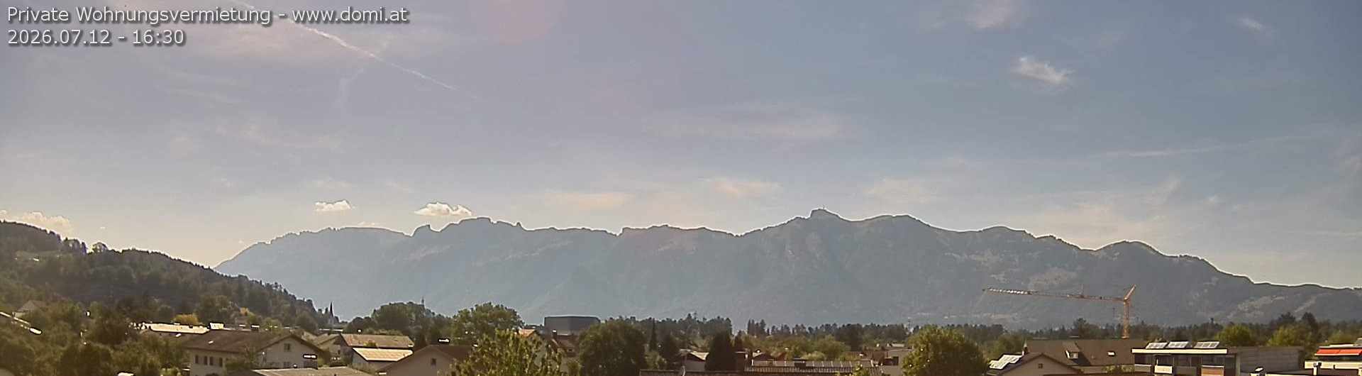 Archived image Webcam View over Gisingen to Hoher Kasten