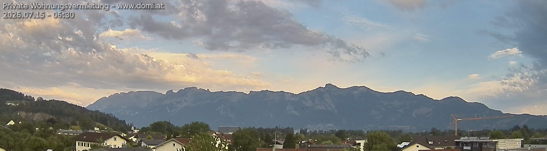 Archiv Foto Webcam Ausblick über Gisingen auf Hohen Kasten