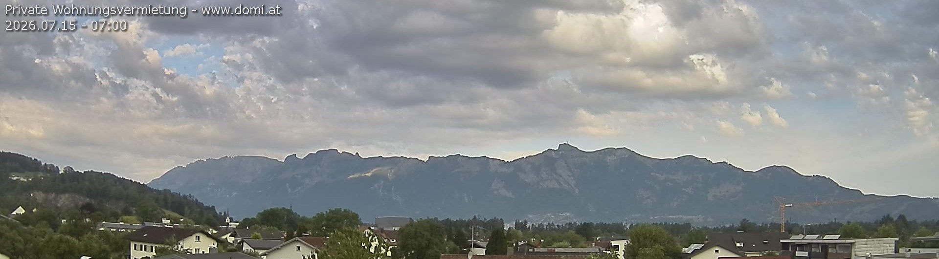 Archiv Foto Webcam Ausblick über Gisingen auf Hohen Kasten