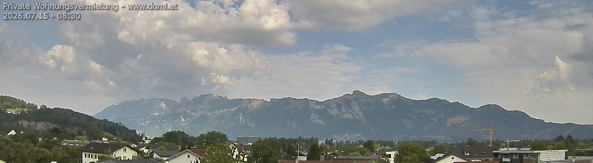 Archiv Foto Webcam Ausblick über Gisingen auf Hohen Kasten