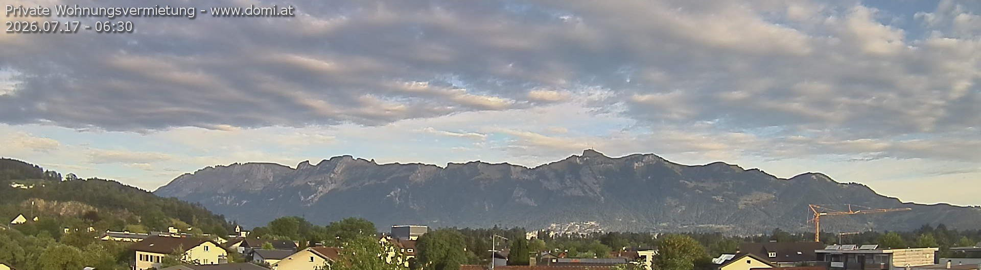 Archiv Foto Webcam Ausblick über Gisingen auf Hohen Kasten