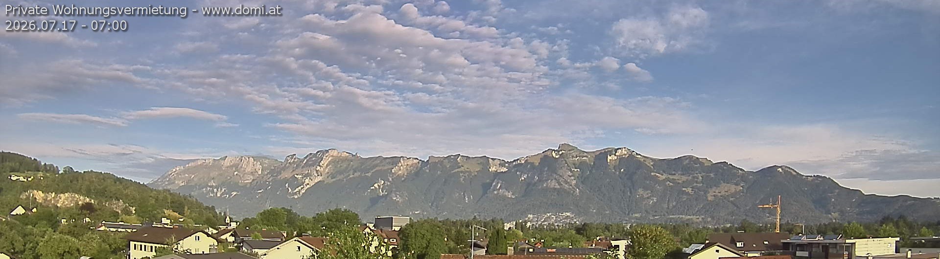 Archiv Foto Webcam Ausblick über Gisingen auf Hohen Kasten