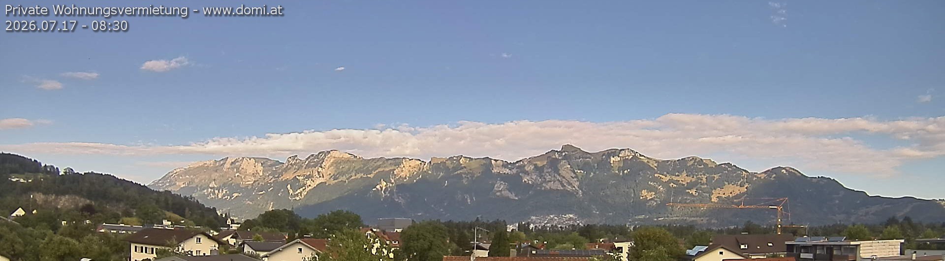 Archiv Foto Webcam Ausblick über Gisingen auf Hohen Kasten