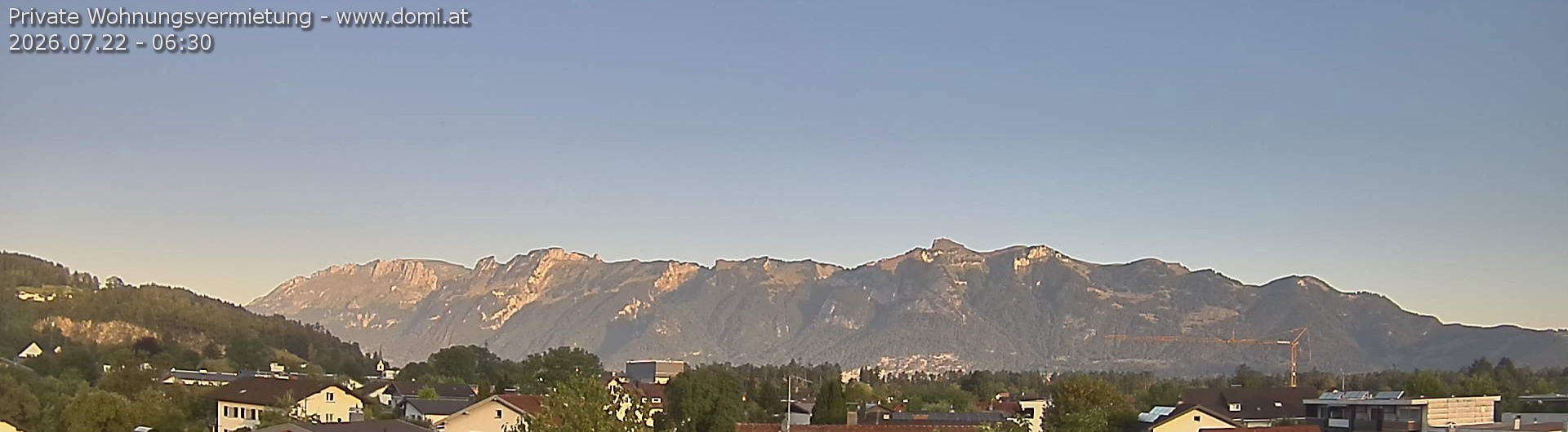 Archiv Foto Webcam Ausblick über Gisingen auf Hohen Kasten