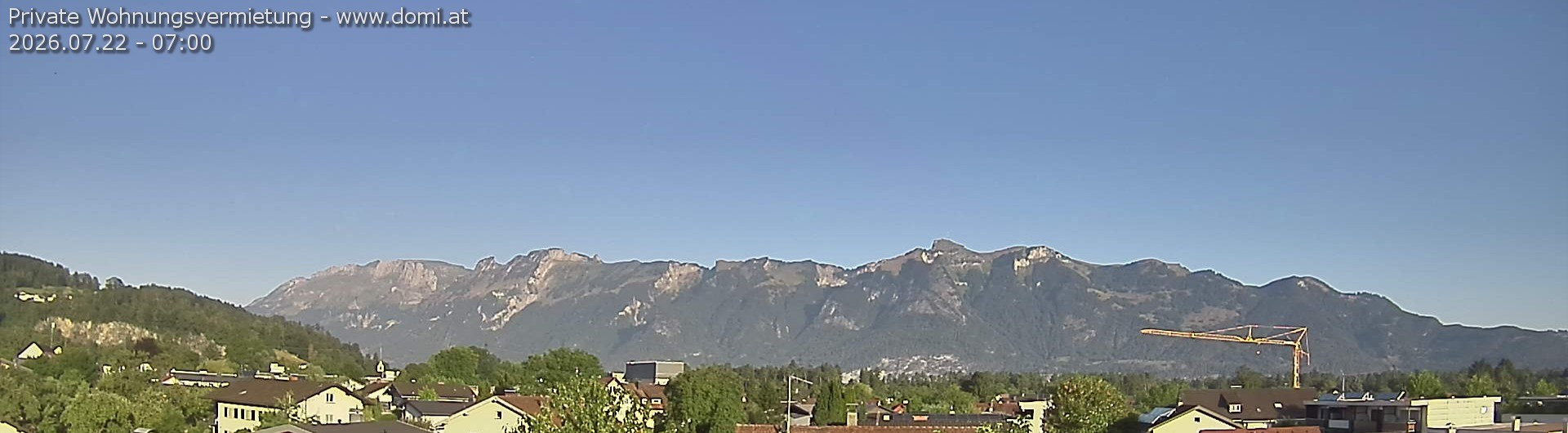 Archiv Foto Webcam Ausblick über Gisingen auf Hohen Kasten