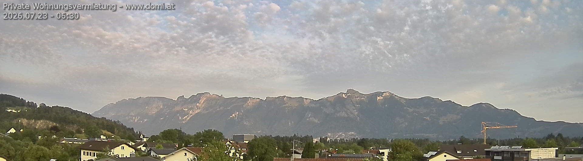 Archived image Webcam View over Gisingen to Hoher Kasten