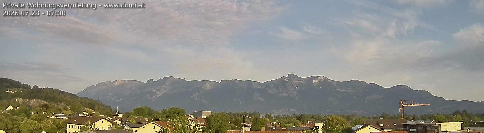 Archived image Webcam View over Gisingen to Hoher Kasten