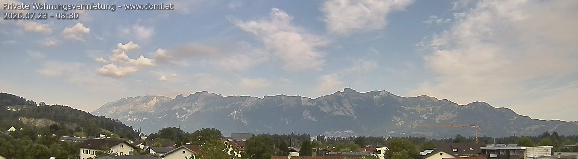Archived image Webcam View over Gisingen to Hoher Kasten
