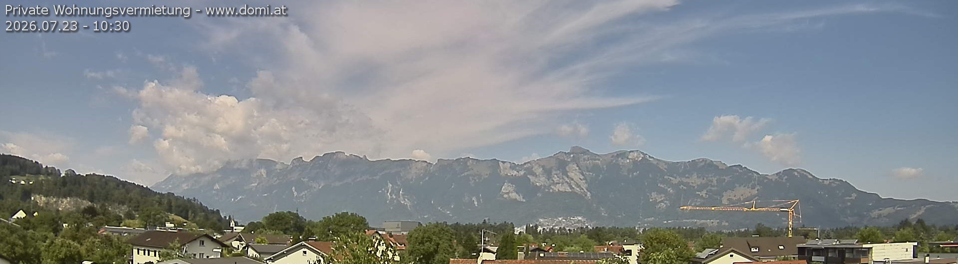 Archived image Webcam View over Gisingen to Hoher Kasten