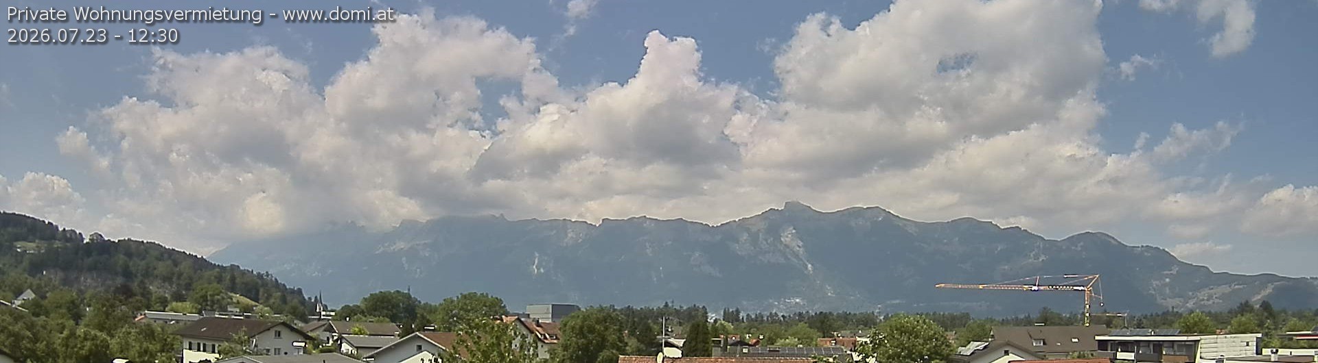 Archived image Webcam View over Gisingen to Hoher Kasten