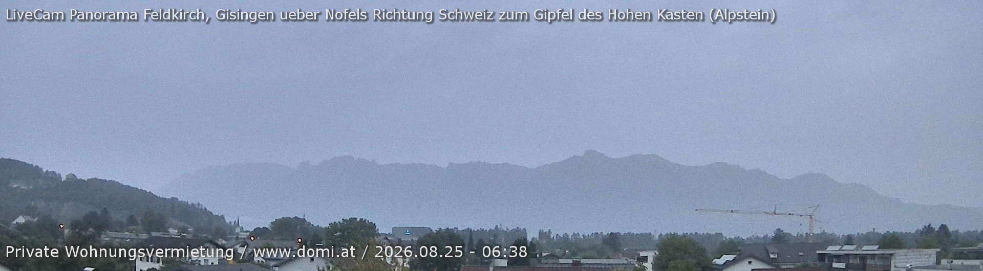 Archiv Foto Webcam Ausblick über Gisingen auf Hohen Kasten