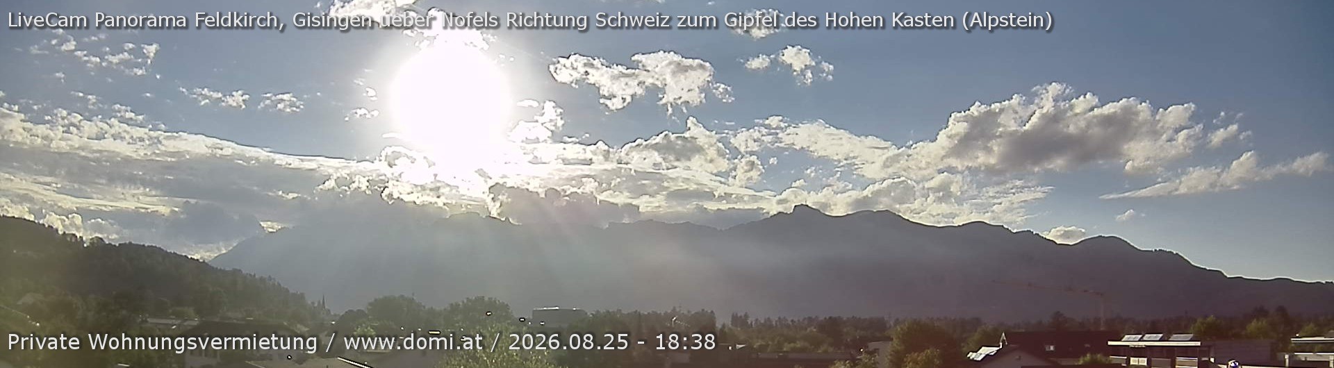 Archived image Webcam View over Gisingen to Hoher Kasten