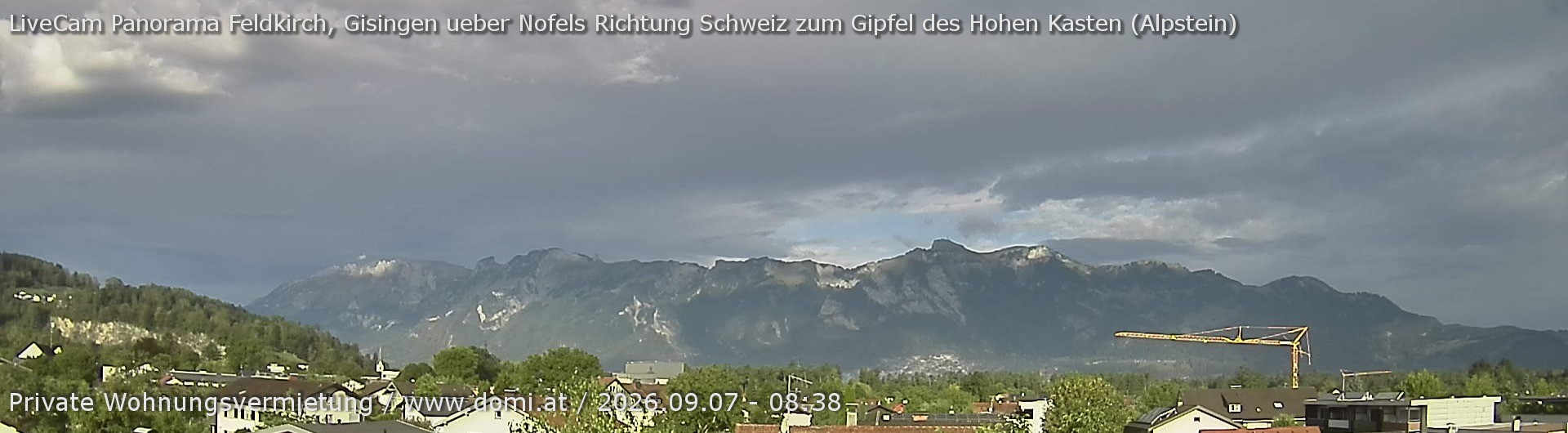 Archived image Webcam View over Gisingen to Hoher Kasten