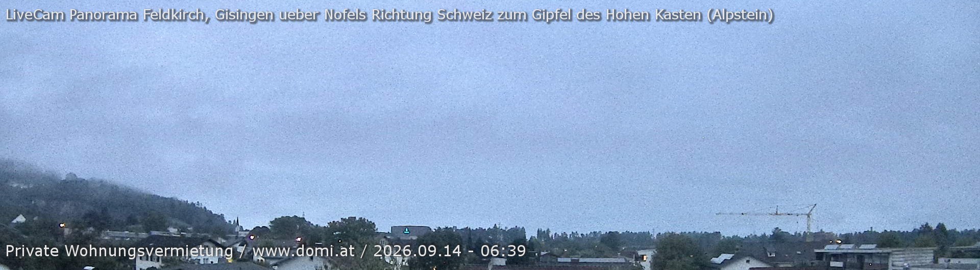 Archiv Foto Webcam Ausblick über Gisingen auf Hohen Kasten