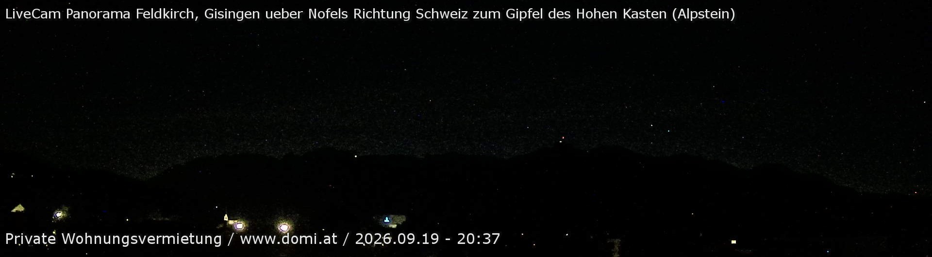 Archiv Foto Webcam Ausblick über Gisingen auf Hohen Kasten