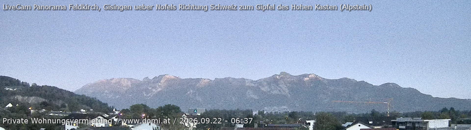 Archived image Webcam View over Gisingen to Hoher Kasten