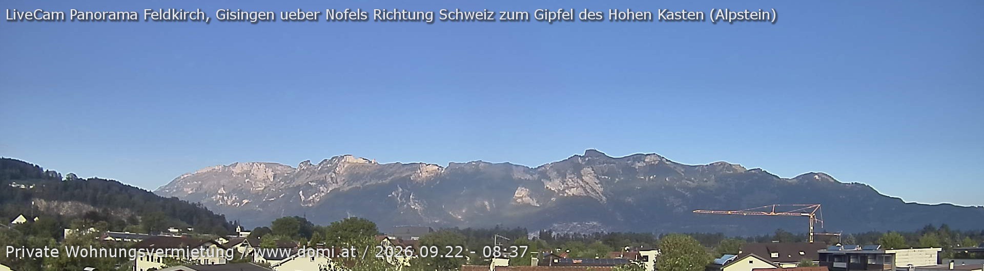 Archived image Webcam View over Gisingen to Hoher Kasten
