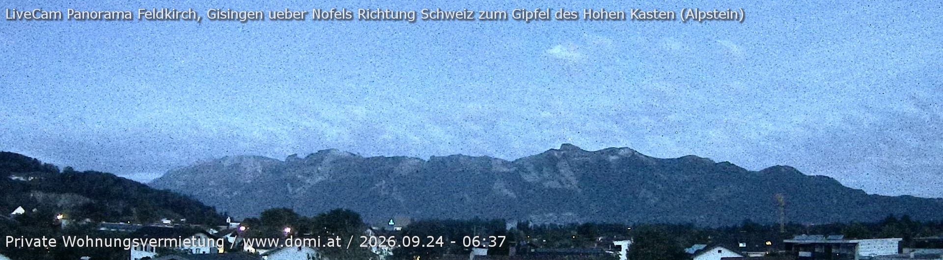 Archived image Webcam View over Gisingen to Hoher Kasten