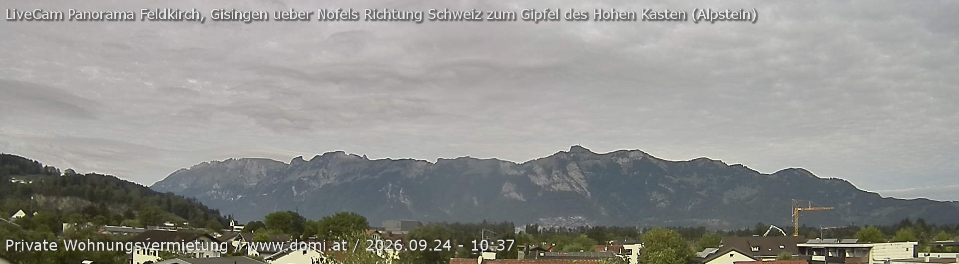 Archived image Webcam View over Gisingen to Hoher Kasten