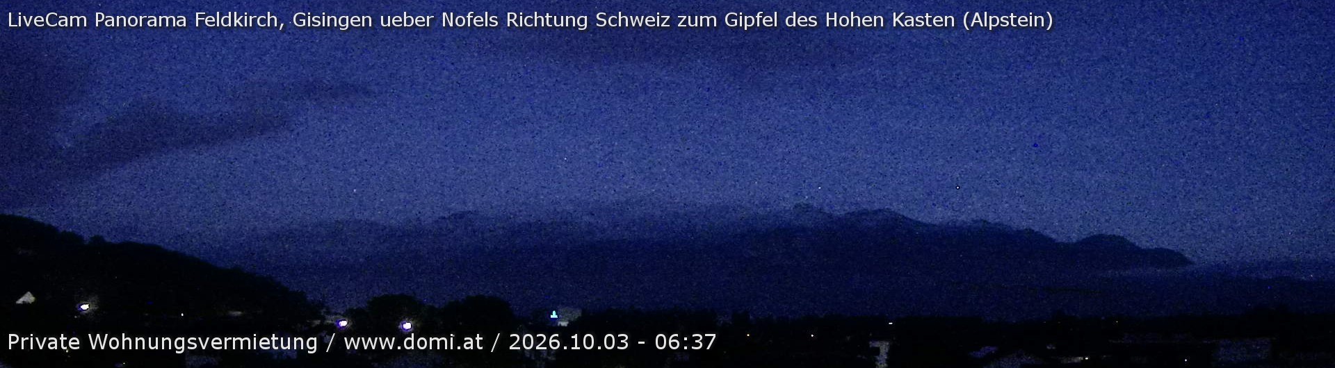 Archiv Foto Webcam Ausblick über Gisingen auf Hohen Kasten