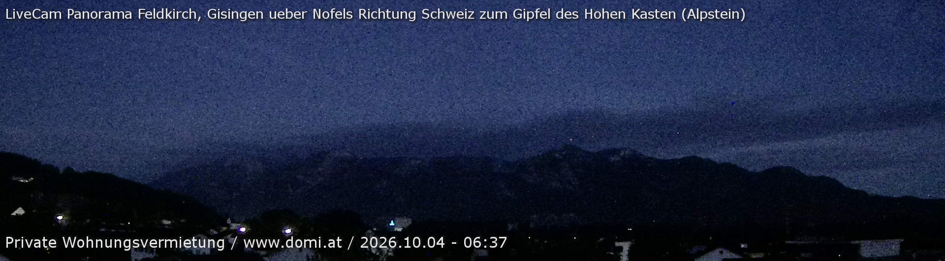 Archiv Foto Webcam Ausblick über Gisingen auf Hohen Kasten