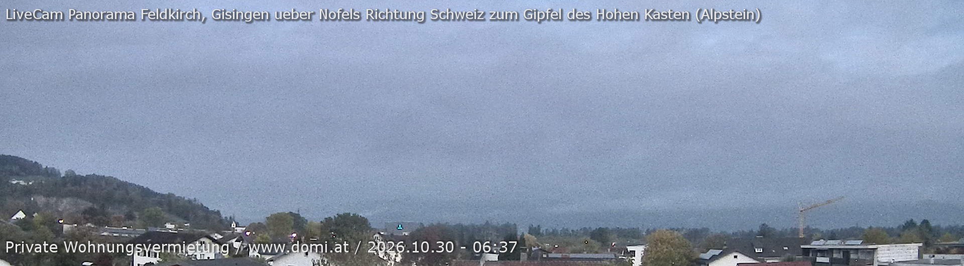 Archiv Foto Webcam Ausblick über Gisingen auf Hohen Kasten