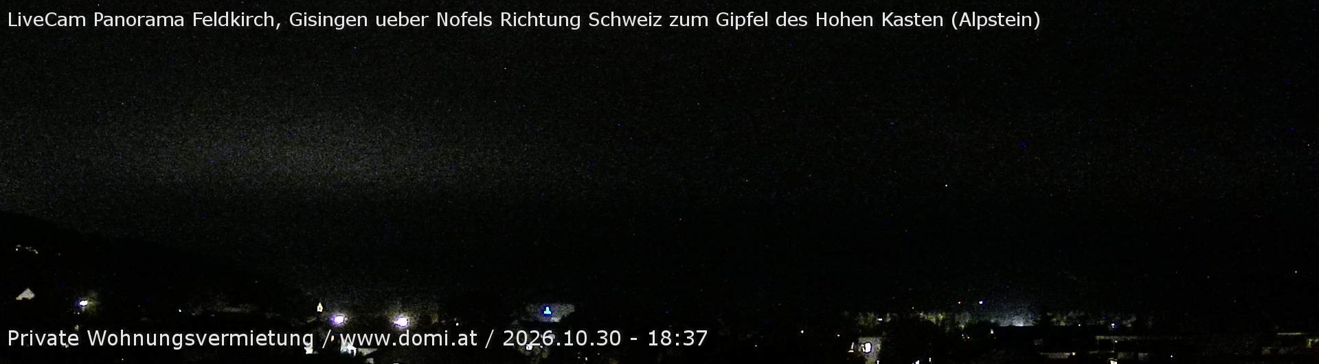 Archiv Foto Webcam Ausblick über Gisingen auf Hohen Kasten