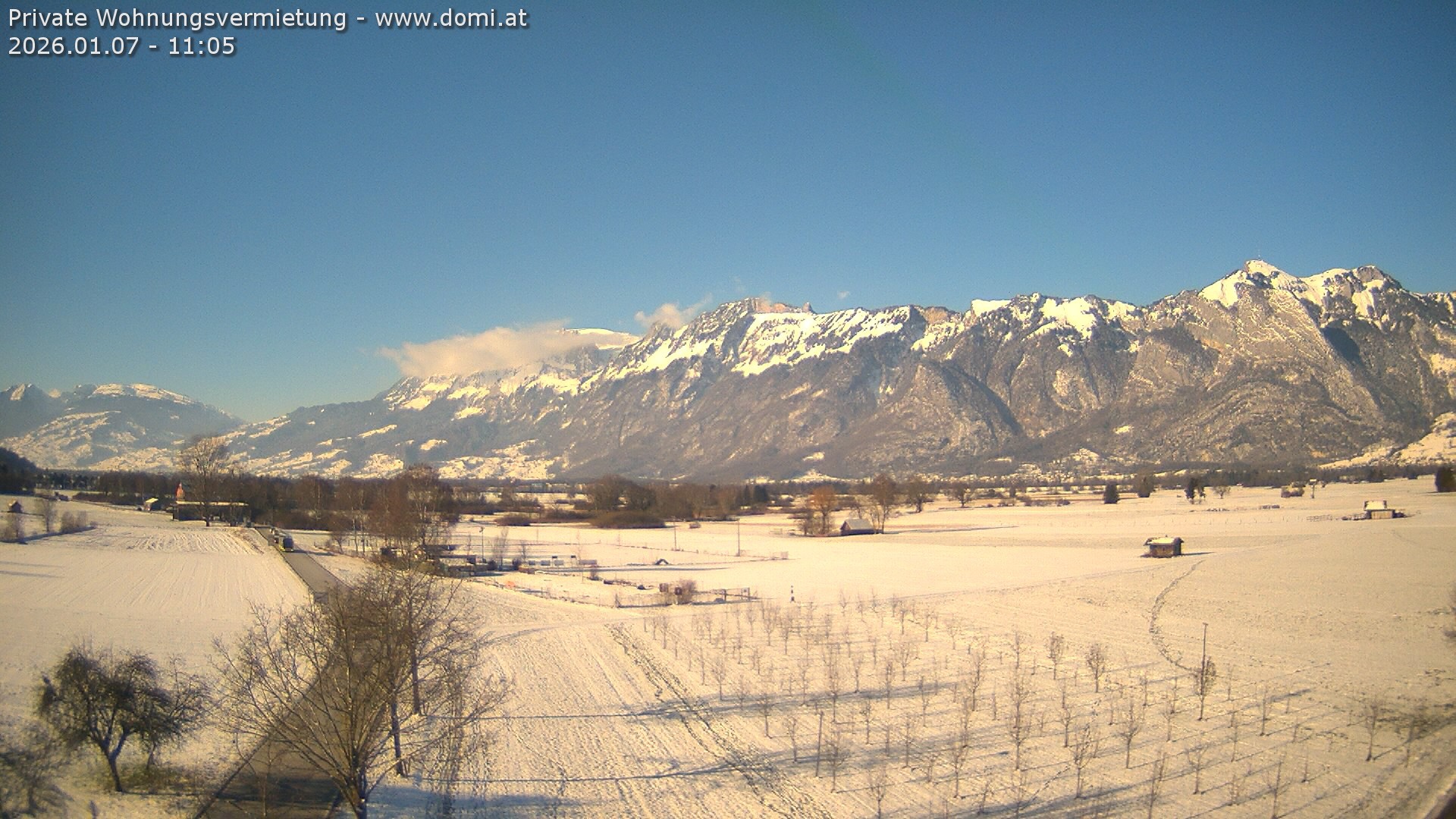 Archiv Foto Webcam Ausblick von Feldkirch auf Hohen Kasten, Furgglenfirst und Kamor