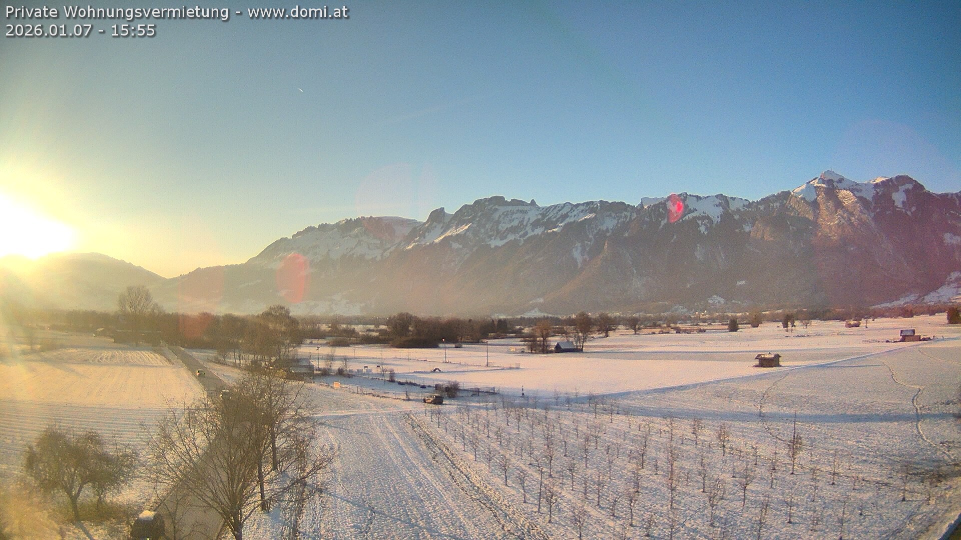 Archiv Foto Webcam Ausblick von Feldkirch auf Hohen Kasten, Furgglenfirst und Kamor