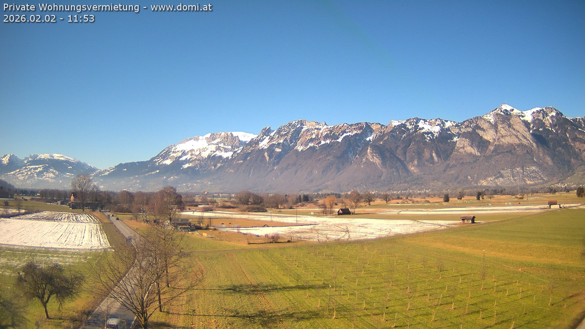 Archiv Foto Webcam Ausblick von Feldkirch auf Hohen Kasten, Furgglenfirst und Kamor