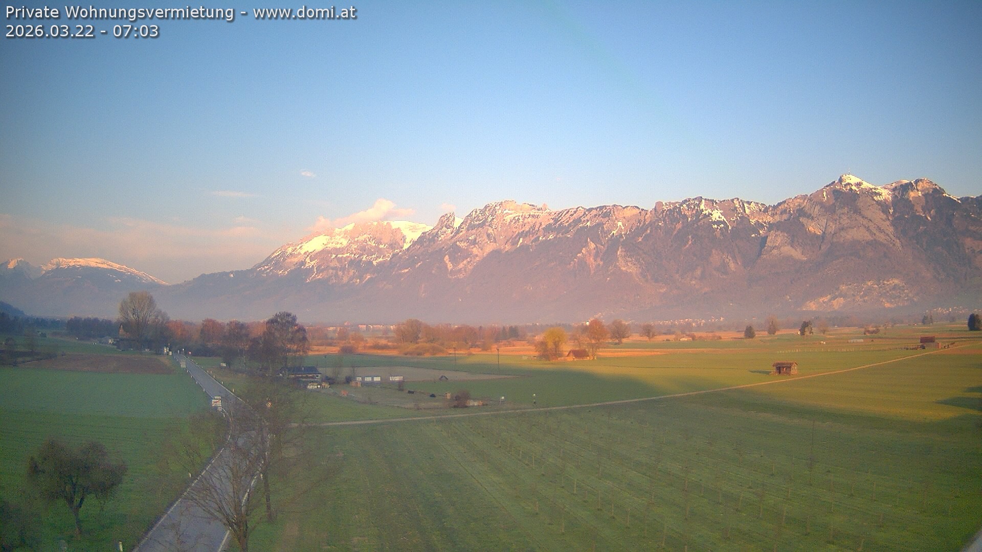 Archiv Foto Webcam Ausblick von Feldkirch auf Hohen Kasten, Furgglenfirst und Kamor