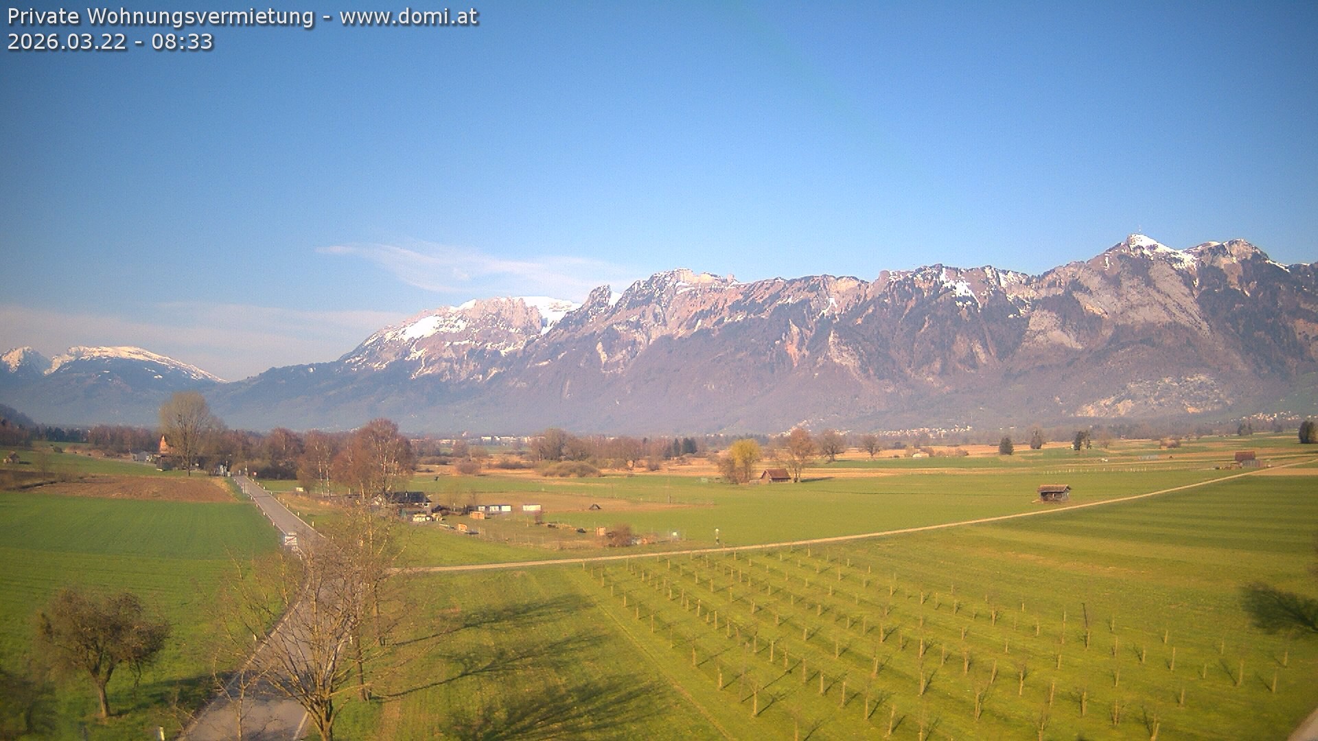 Archiv Foto Webcam Ausblick von Feldkirch auf Hohen Kasten, Furgglenfirst und Kamor