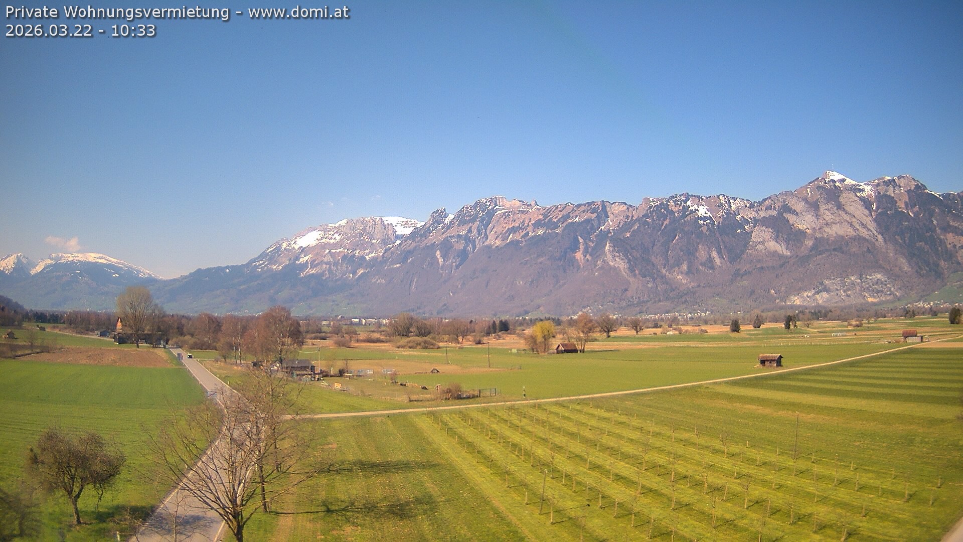 Archiv Foto Webcam Ausblick von Feldkirch auf Hohen Kasten, Furgglenfirst und Kamor