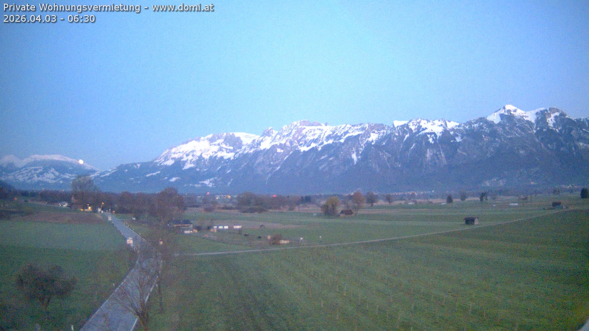Archiv Foto Webcam Ausblick von Feldkirch auf Hohen Kasten, Furgglenfirst und Kamor