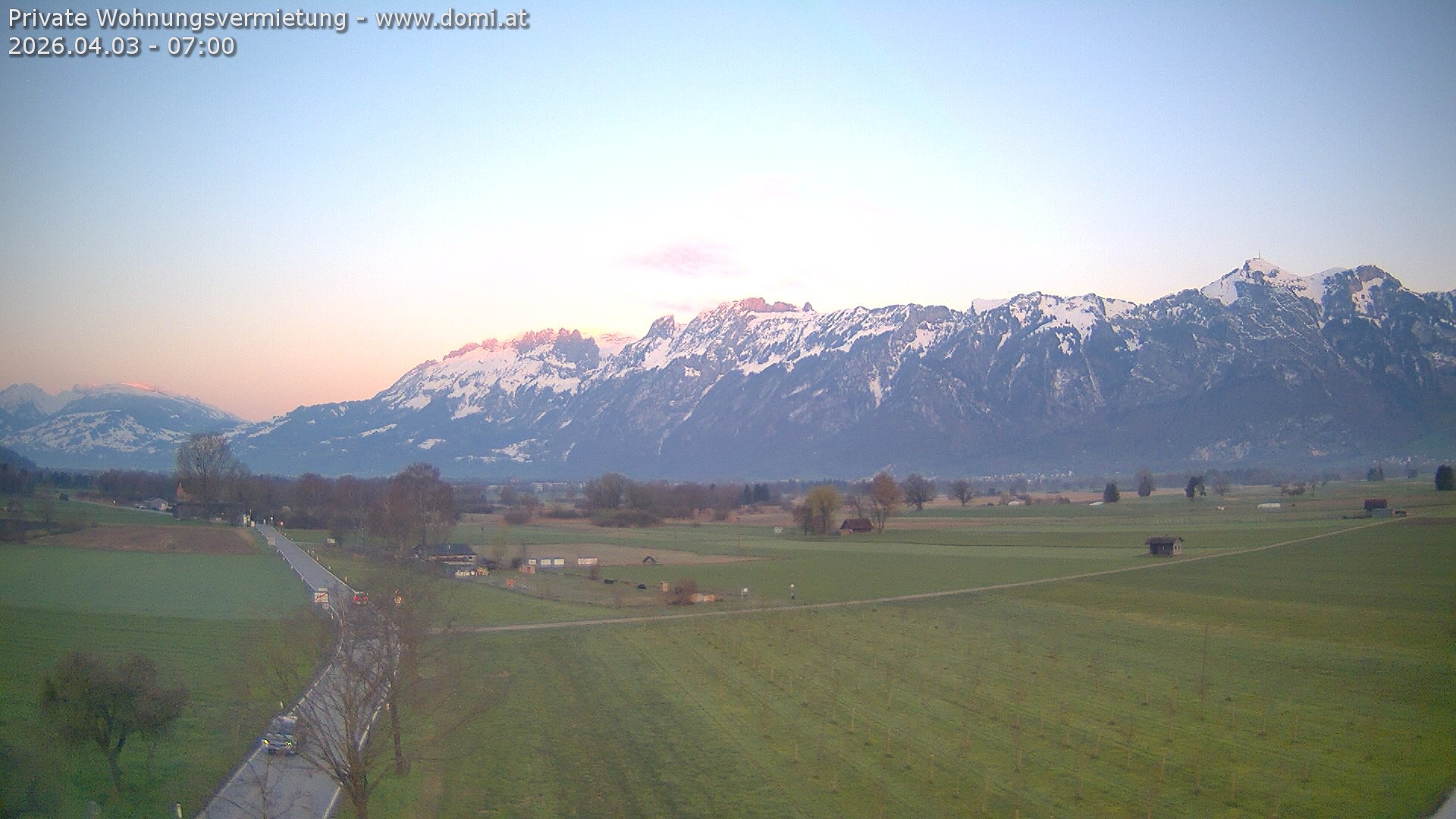 Archiv Foto Webcam Ausblick von Feldkirch auf Hohen Kasten, Furgglenfirst und Kamor