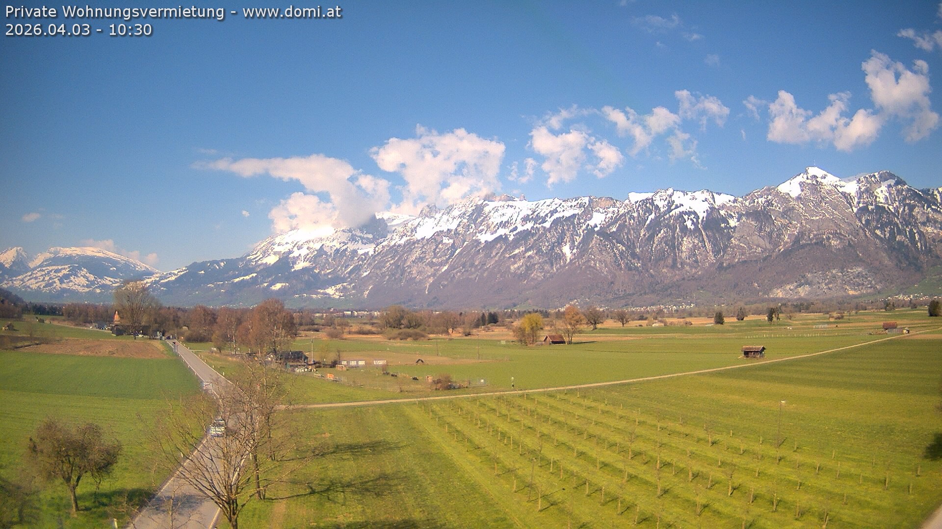 Archiv Foto Webcam Ausblick von Feldkirch auf Hohen Kasten, Furgglenfirst und Kamor