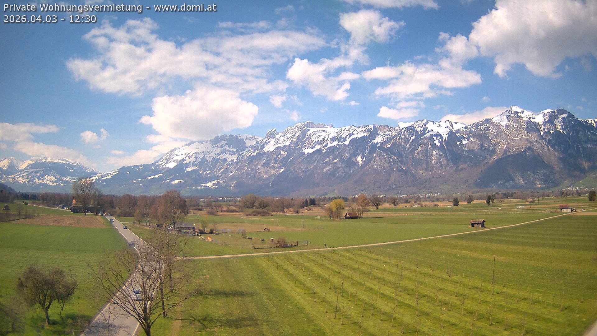 Archiv Foto Webcam Ausblick von Feldkirch auf Hohen Kasten, Furgglenfirst und Kamor