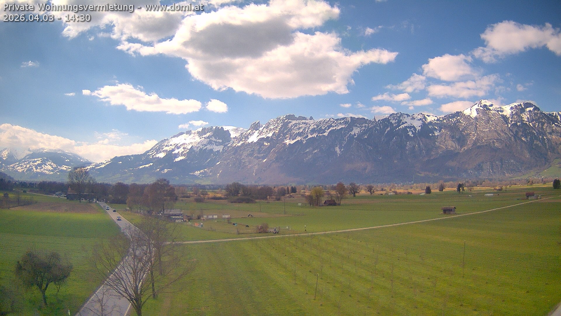 Archiv Foto Webcam Ausblick von Feldkirch auf Hohen Kasten, Furgglenfirst und Kamor