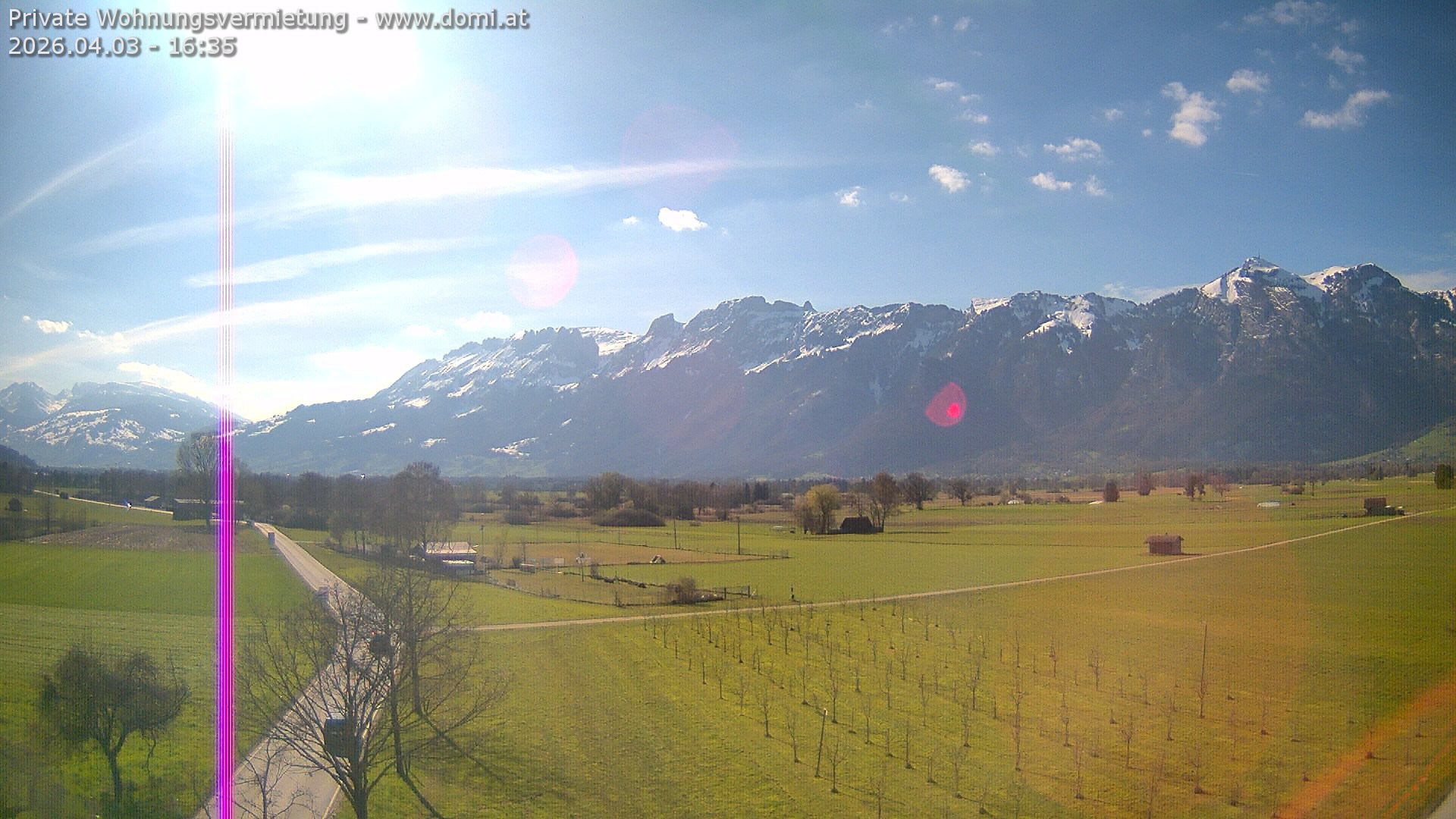 Archiv Foto Webcam Ausblick von Feldkirch auf Hohen Kasten, Furgglenfirst und Kamor