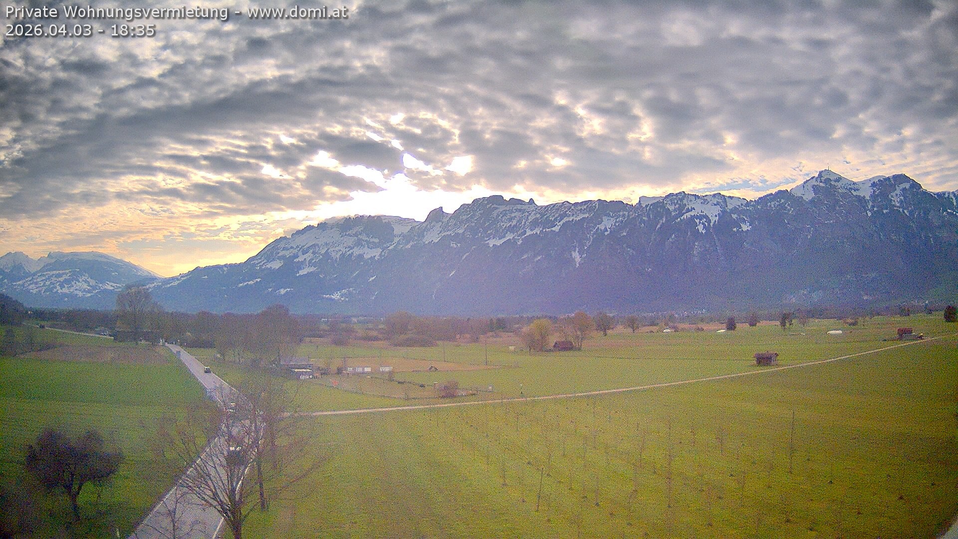 Archiv Foto Webcam Ausblick von Feldkirch auf Hohen Kasten, Furgglenfirst und Kamor