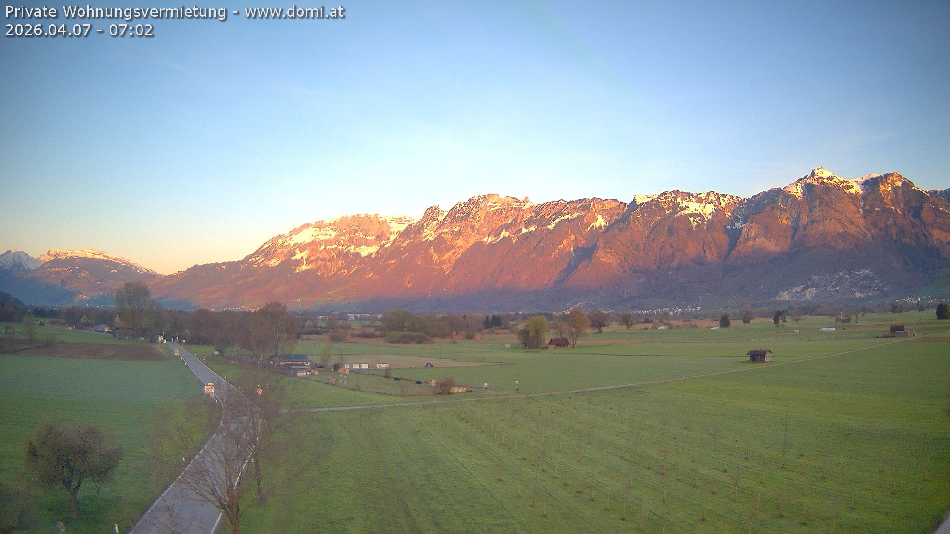 Archiv Foto Webcam Ausblick von Feldkirch auf Hohen Kasten, Furgglenfirst und Kamor