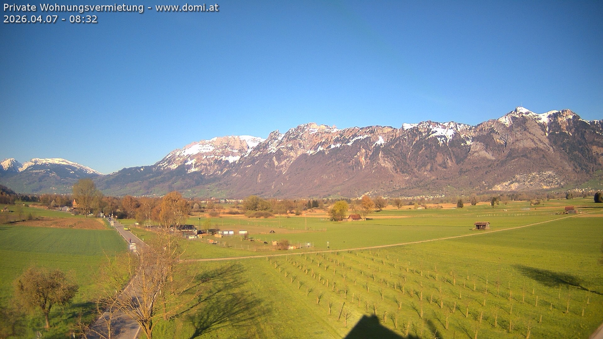 Archiv Foto Webcam Ausblick von Feldkirch auf Hohen Kasten, Furgglenfirst und Kamor