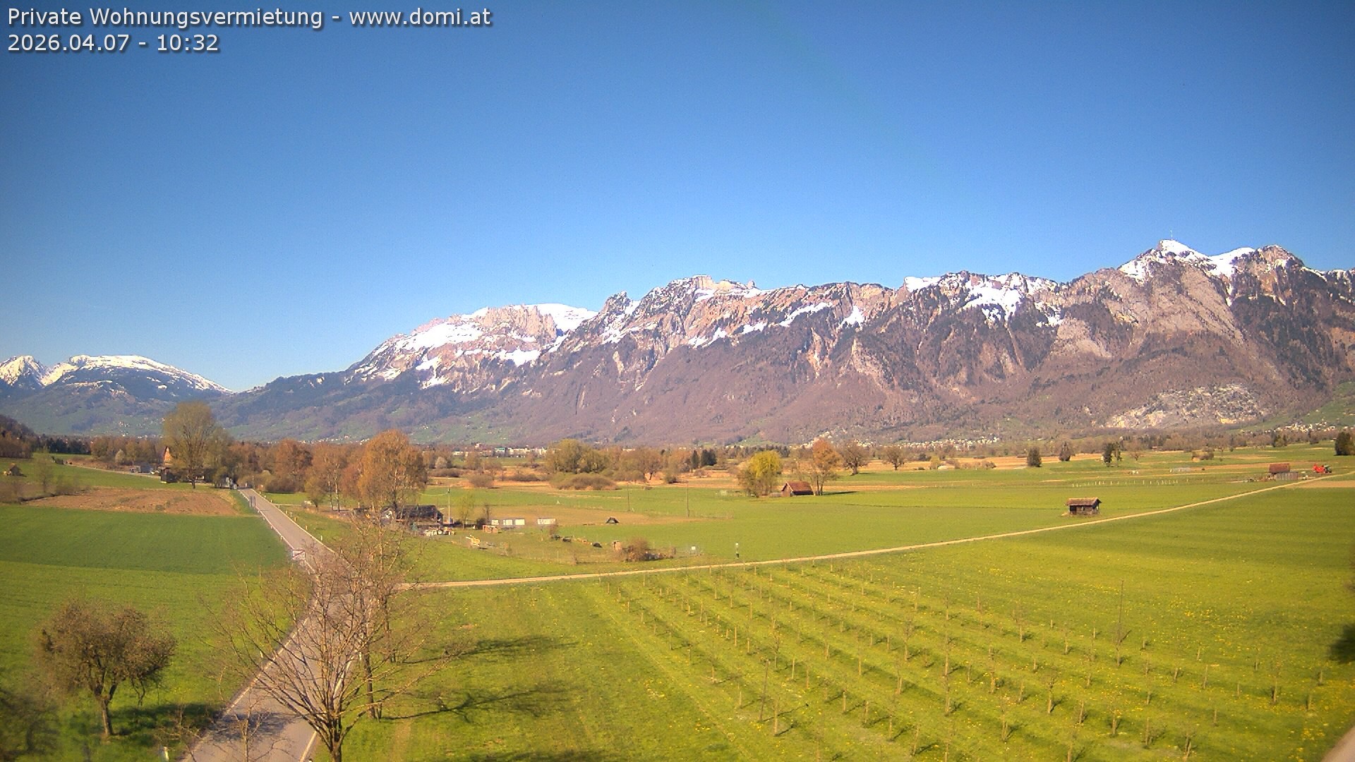 Archiv Foto Webcam Ausblick von Feldkirch auf Hohen Kasten, Furgglenfirst und Kamor