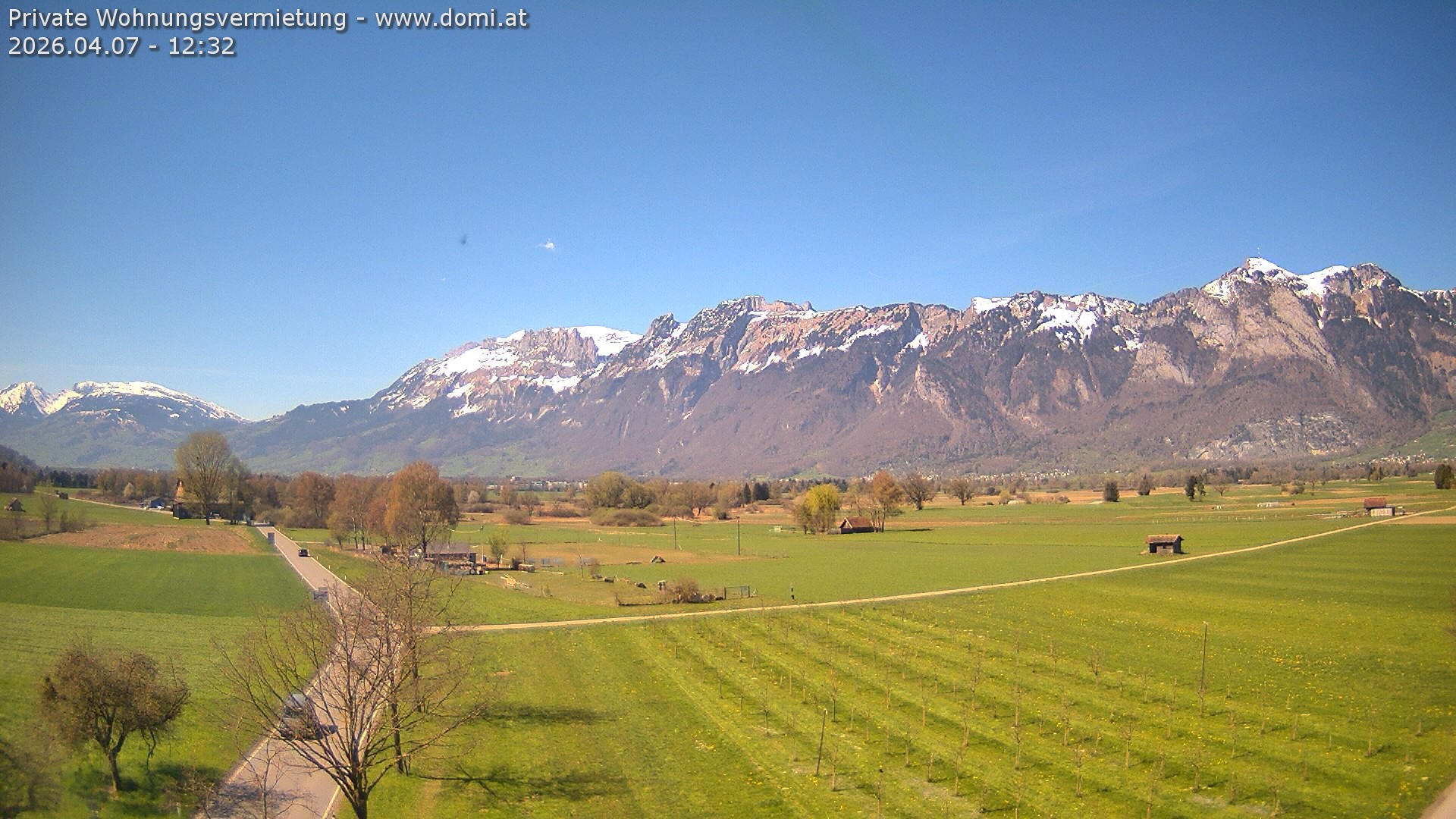 Archiv Foto Webcam Ausblick von Feldkirch auf Hohen Kasten, Furgglenfirst und Kamor