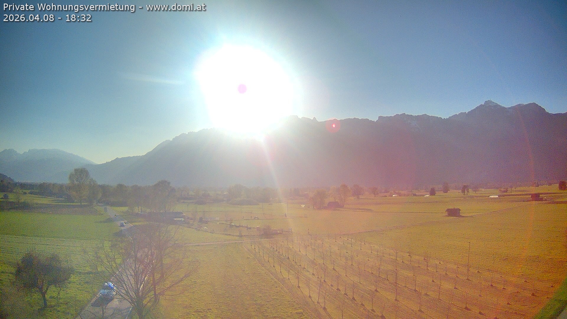 Archived image Webcam View of the Hoher Kasten, Furgglenfirst and Kamor from Feldkirch