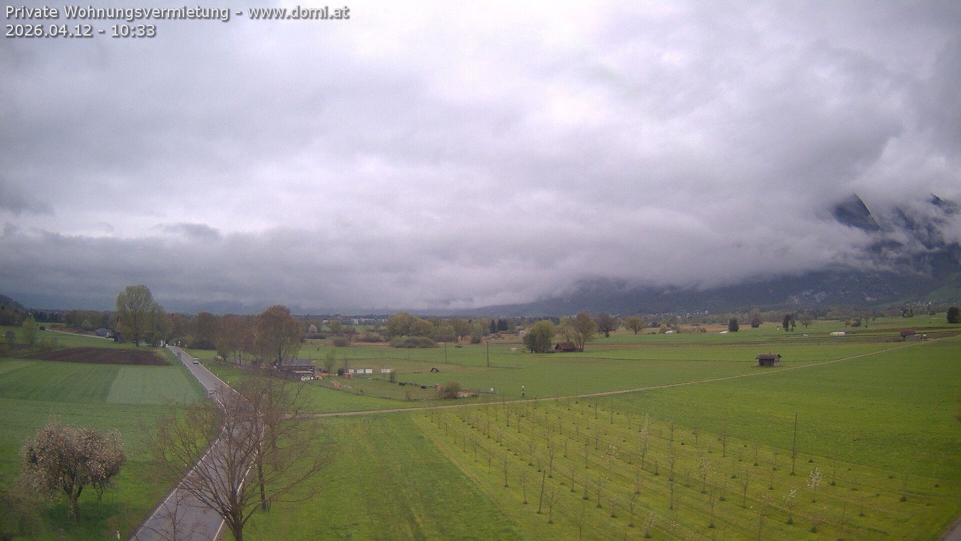Archived image Webcam View of the Hoher Kasten, Furgglenfirst and Kamor from Feldkirch