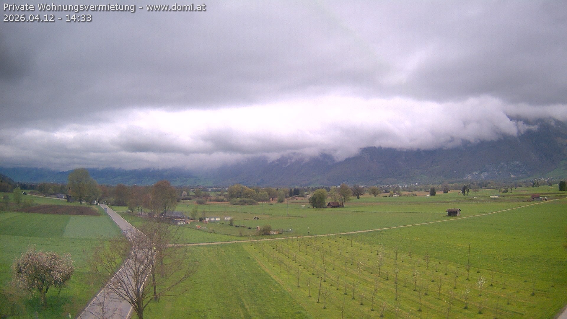Archived image Webcam View of the Hoher Kasten, Furgglenfirst and Kamor from Feldkirch